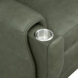 Felix Power Recliner With Power Headrest, Lumbar, Heat & Massage - Forest Green | Flexsteel