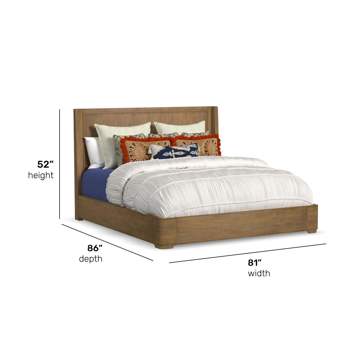 Normandy King Panel Bed - Light Brown | Flexsteel