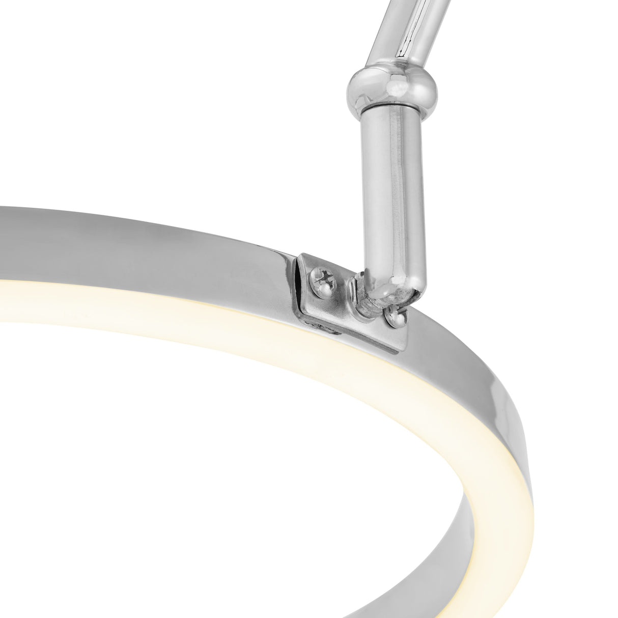 LED Three Ring Hong Kong  Arc Floor lamp // Chrome, Not Dimmable  | Finesse