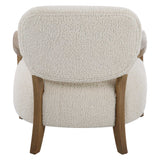 Telluride Natural Shearling Accent Chair - Beige / Dark Brown by Uttermost - View 6