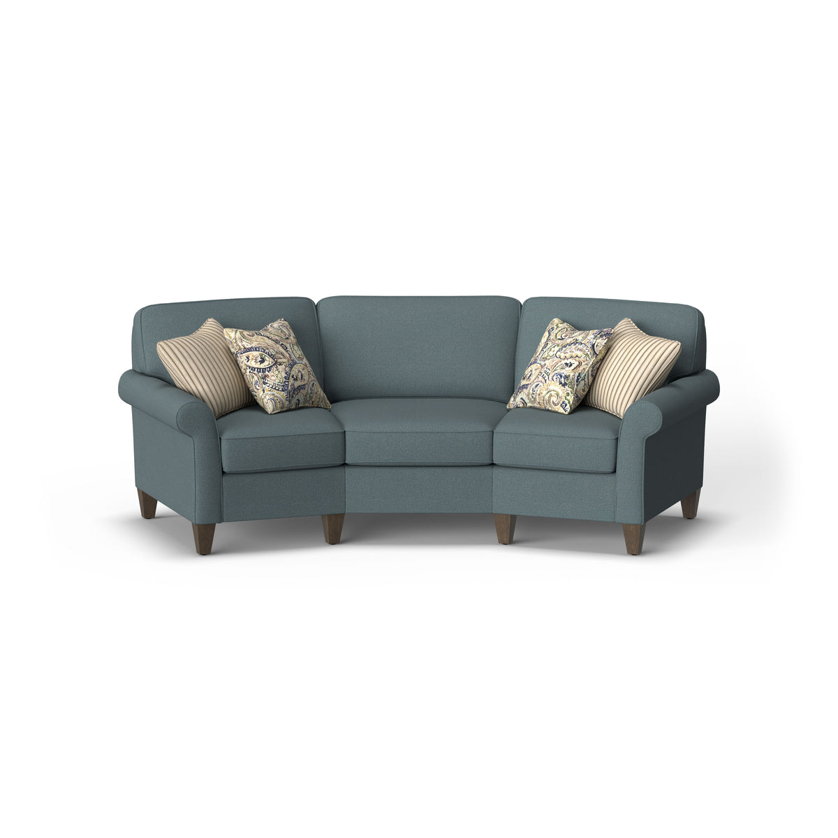 Westside Fabric Conversation Sofa, Accent Pillows Included | Flexsteel