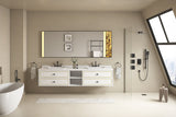 96*23*21inWall Hung Doulble Sink Bath Vanity Cabinet Only in Bathroom Vanities without Tops - W1272109645 - image - 4