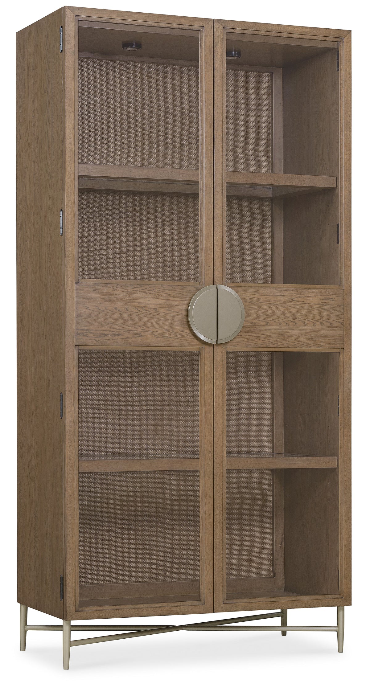 Sonnet Display Cabinet - Dark Gray / Light Brown by Hooker Furniture - View 5