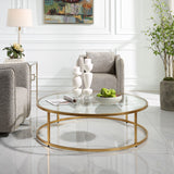 Radius Modern Circular Coffee Table - Gold by Uttermost - View 2