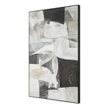 Folding Time Framed Abstract Art Black / Brown / Gray / White - Black / Gray by Uttermost - View 4