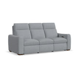 Ava Power Reclining Sofa With Power Headrest & Lumbar - Stonewash | Flexsteel