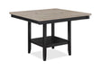 1pc Contemporary Transitional Counter Height Dining Table with 20-Inch Lazy Susan Light Gray Tow-Tone Finish Wooden Wood Veneers Solid Wood Dining Room Furniture