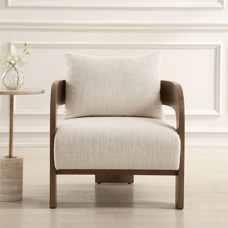 Rowan Accent Chair Ivory - Beige by Uttermost - View 2