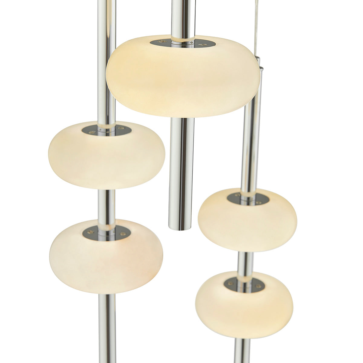 Spanish Alabaster Round Chandelier // Chrome  | Finesse - Home Elegance USA