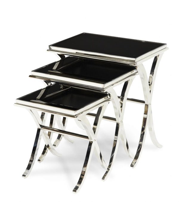 Discoveries 3 Piece Nesting Tables - Acf - Nst - Cret - 83 | Aico - ACF - NST - CRET - 83 - Home Elegance USA - 1