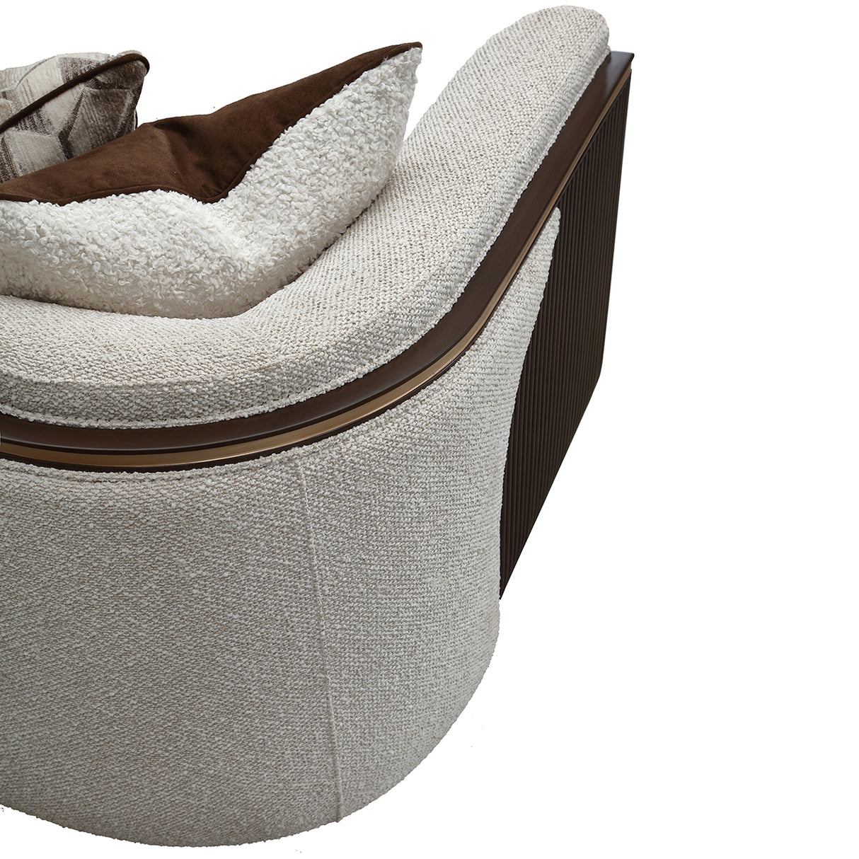 West Kensington Espresso Sofa Gold Base aico michael amini