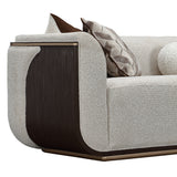 West Kensington Espresso Sofa Gold Base aico michael amini