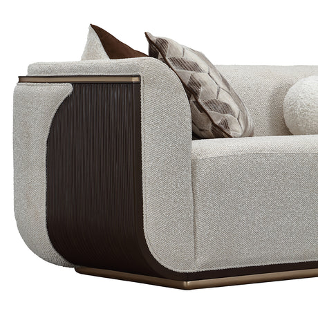 West Kensington Espresso Sofa Gold Base aico michael amini