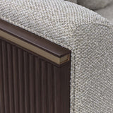 West Kensington Espresso Sofa Gold Base aico michael amini