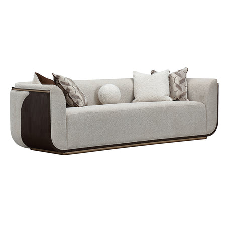 West Kensington Espresso Sofa Gold Base aico michael amini