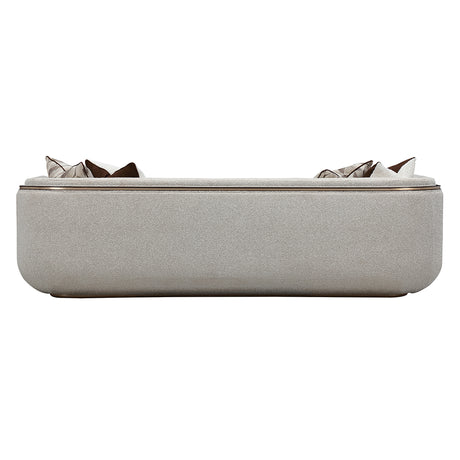 West Kensington Espresso Sofa Gold Base aico michael amini