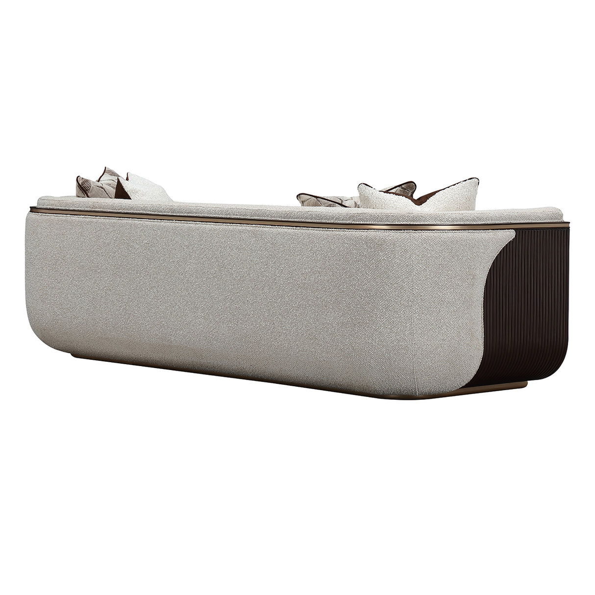 West Kensington Espresso Sofa Gold Base aico michael amini