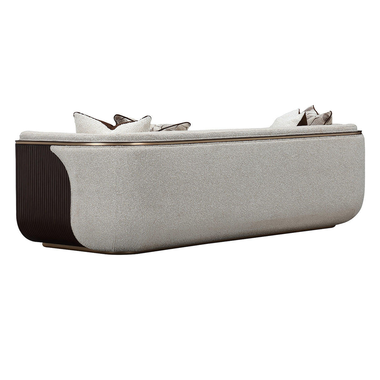 West Kensington Espresso Sofa Gold Base aico michael amini