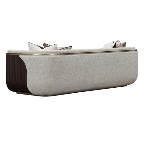 West Kensington Espresso Sofa Gold Base aico michael amini