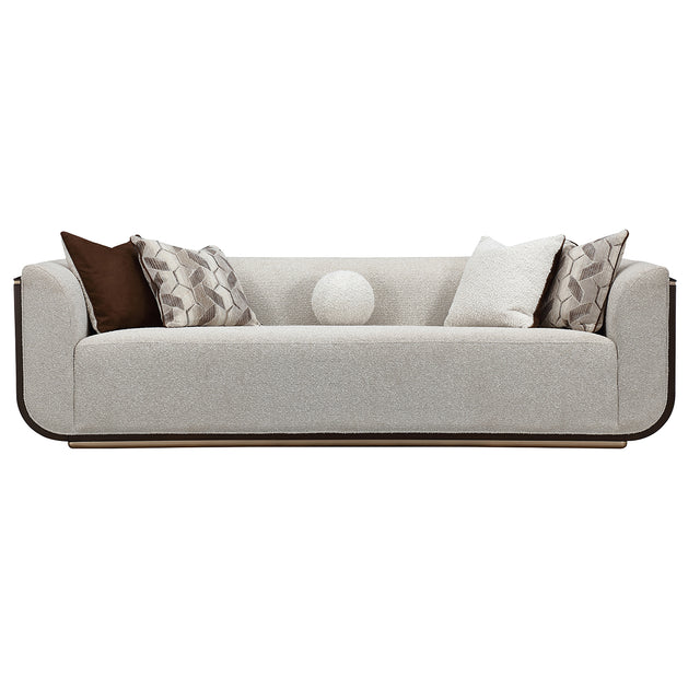 West Kensington Espresso Sofa Gold Base aico michael amini
