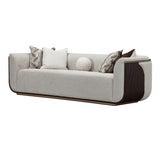 West Kensington Espresso Sofa Gold Base aico michael amini