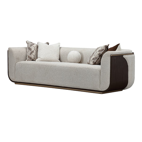 West Kensington Espresso Sofa Gold Base aico michael amini