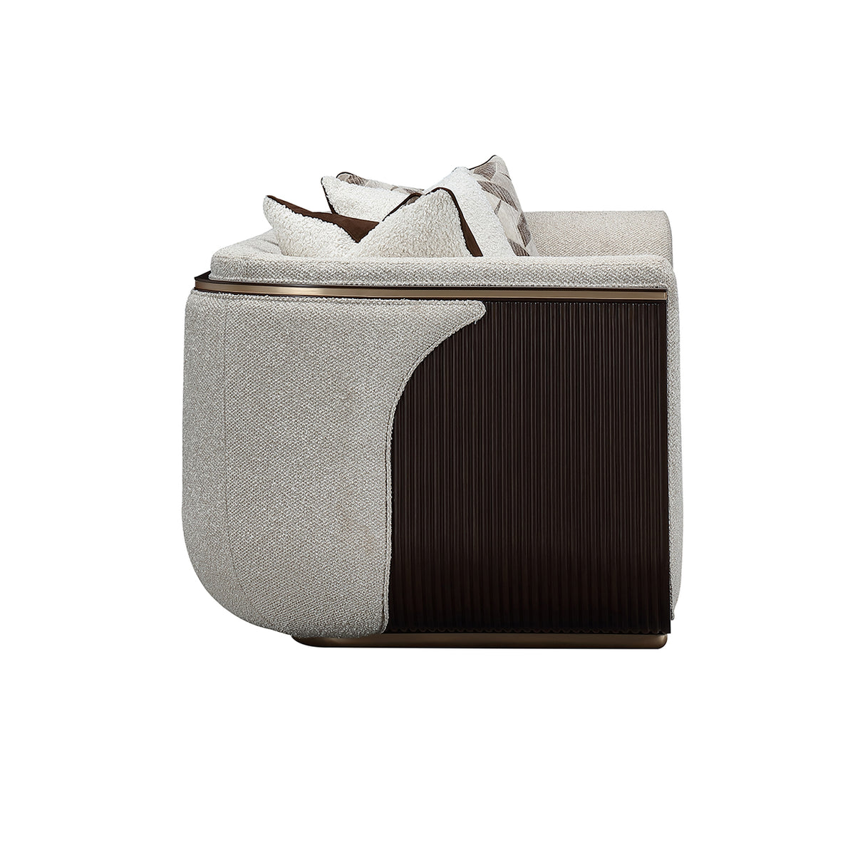 West Kensington Espresso Sofa Gold Base aico michael amini
