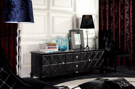 Modrest Rocky - Glam White Marble & Brush Gold Large Dining Table