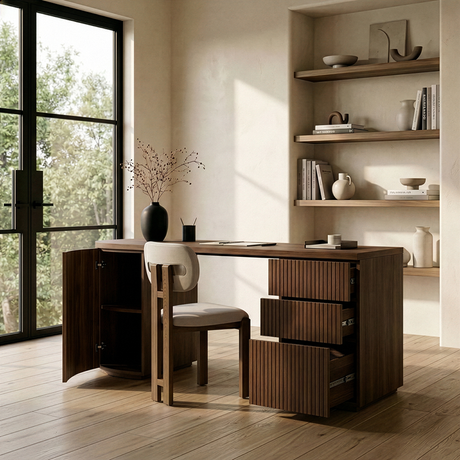 Albrite - Modern Walnut Desk - View Image 1