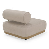 Alicante - Outdoor Grey Fabric + Latte 5-Piece Sofa Set - View Image 1
