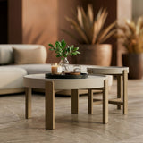 Alicante - Outdoor Grey Fabric + Latte 5-Piece Sofa Set - View Image 1
