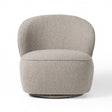 Divani Casa Allis - Glam Grey and Black Fabric Swivel Accent Chair | Home Elegance USA