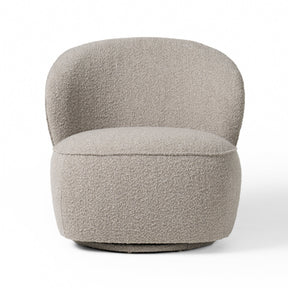 Divani Casa Allis - Glam Grey and Black Fabric Swivel Accent Chair | Home Elegance USA