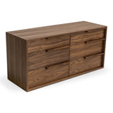 California King Amberlie - Modern White Vegan Leather + Walnut 4-Piece Bedroom Set