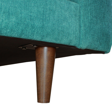 Anderson LAF Sectional Sofa Turquoise Upholstered 105" Wide - Mid-Century Modern