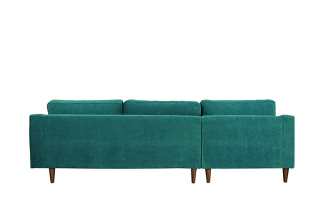 Anderson LAF Sectional Sofa Turquoise Upholstered 105" Wide - Mid-Century Modern