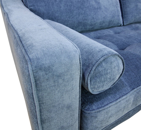 Anderson RAF Sectional Sofa Denim Blue Upholstered 105" Wide - Mid-Century Modern