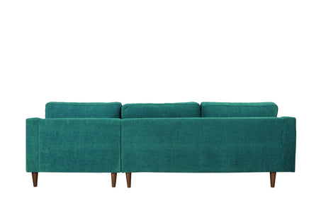 Anderson RAF Sectional Sofa Turquoise Upholstered 105" Wide - Mid-Century Modern