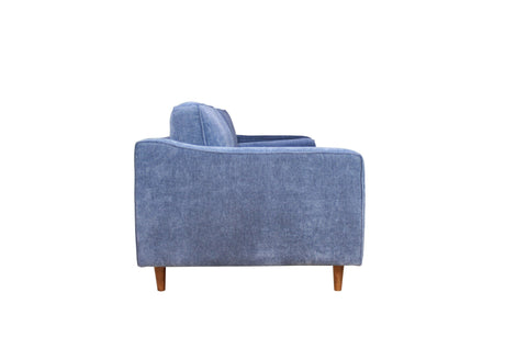 Anderson Sofa Denim Blue Upholstered 90 inch - Mid-Century Modern Design