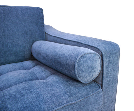 Anderson Sofa Denim Blue Upholstered 90 inch - Mid-Century Modern Design