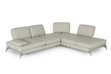 LaMod Italia Andrea Modern Grey Leather Sectional Sofa – Sleek Italian Design & Superior Comfort - Home Elegance USA