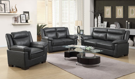 Arabella Pillow Top Upholstered Loveseat Grey | Coaster | Home Elegance USA