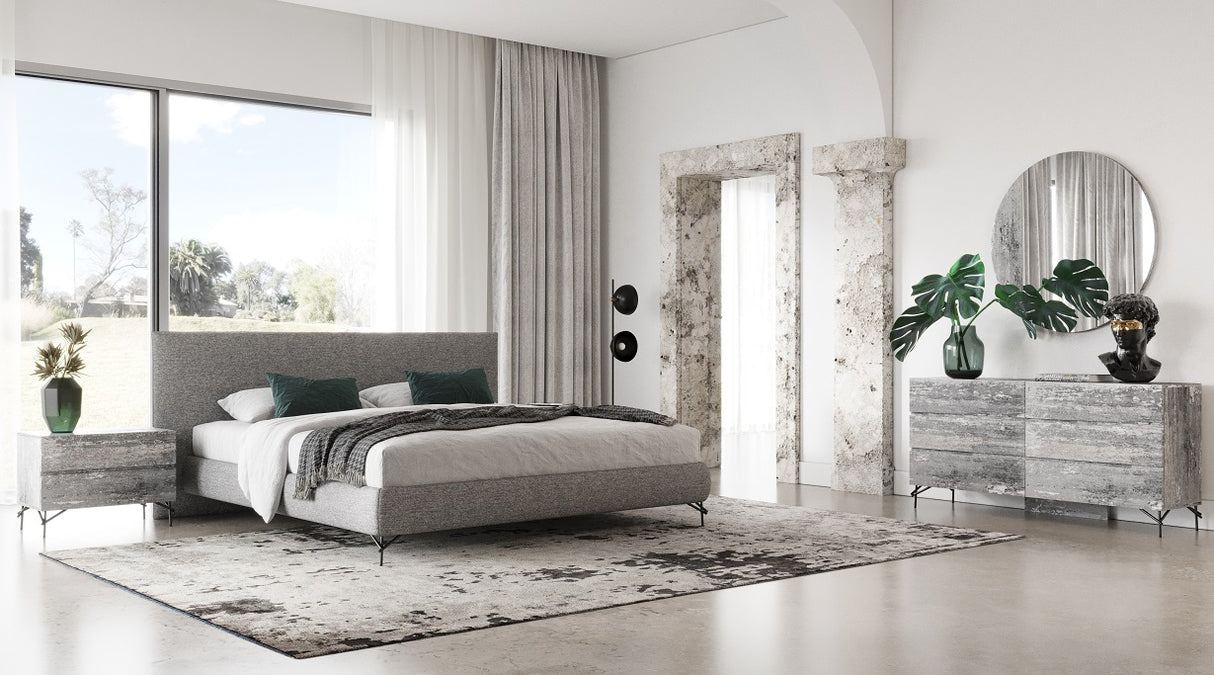 Aria - Italian Modern Multi Grey Q Bedroom Set - View Image 1