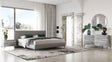 Aria - Italian Modern Multi Grey EK Bed and Two Nightstands