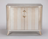 Artmax 2703-S Silverleaf and Champagne Stripe Accent Cabinet – Front View