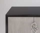 Artmax 2708-S2 Credenza – Silver Fluted Door Detail