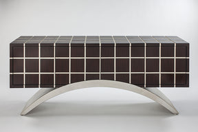 Artmax 2713-S Cabinet with Dark Chocolate Checker Design – Front View