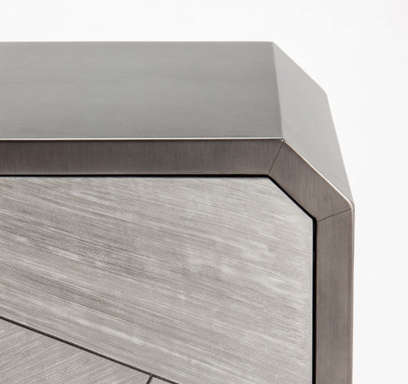Artmax 2729-S Cabinet – Puzzle-Pieced Wire-Brushed Door Detail