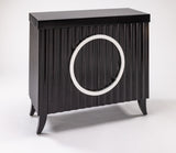 Artmax 4433-S Cabinet with Black Top and Mottled Espresso Finish – Angle View