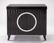 Artmax 4433-S Black and Mottled Espresso Silverleaf Accent Cabinet – Front View